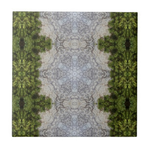 Green Moss & Earth Nature Art Tile