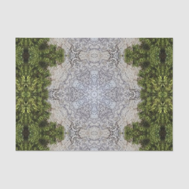 Green Moss & Earth Nature Art Tissue Paper (Front)