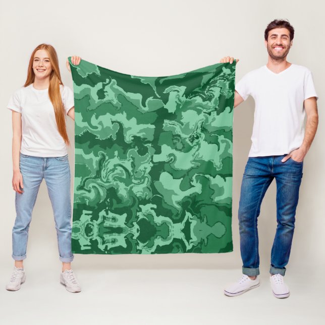 Green Moss Fleece Blanket (In Situ)