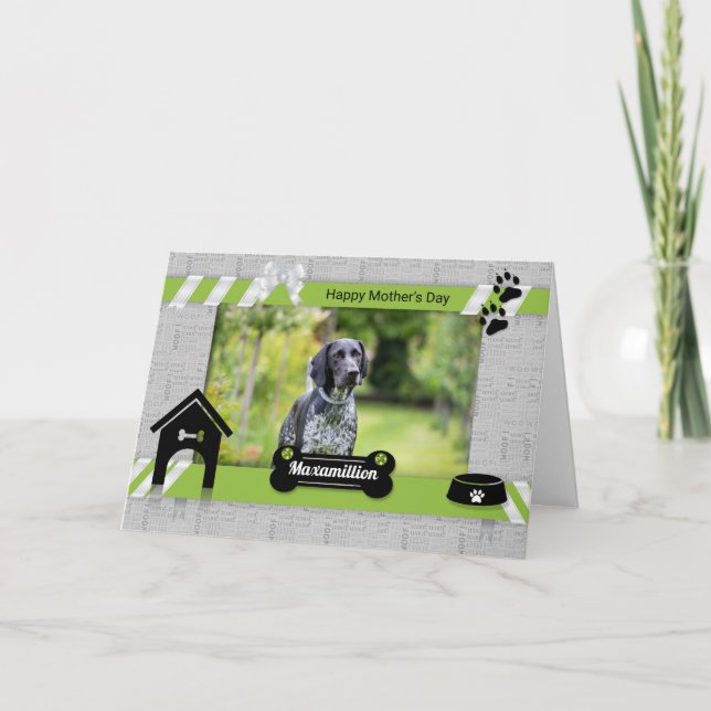 Green Mother's Day from the Dog Photo Card (Front)