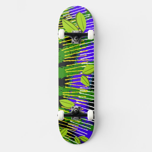 Green Motion – Abstract Nature Skateboard (Front)