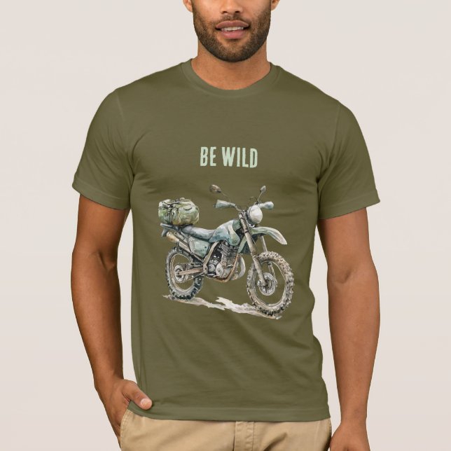 Green Motorcycle Adventure T-Shirt (Front)