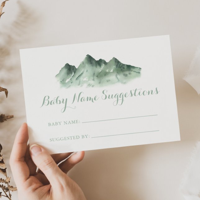 Green Mountain Country Baby Name Suggestions Card (Creator Uploaded)