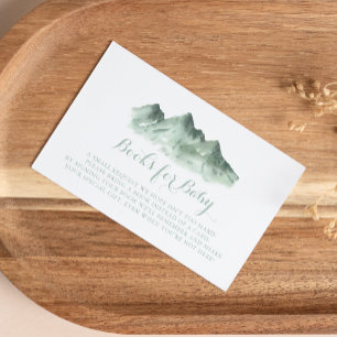 Green Mountain Country Baby Shower Book Request  Enclosure Card