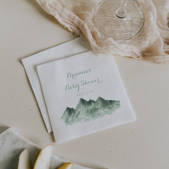 Green Mountain Country Baby Shower Napkins (Creator Uploaded)