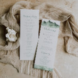 Green Mountain Country Calligraphy Wedding Program Programme<br><div class="desc">This green mountain country calligraphy wedding program is perfect for a rustic wedding. The design features a watercolor hand-painted green mountain,  inspiring a countryside theme.</div>