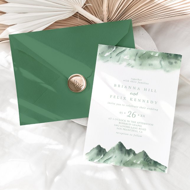 Green Mountain Country Casual Wedding  Invitation (Creator Uploaded)