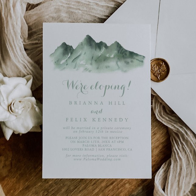Green Mountain Country Elopement Reception  Invitation (Creator Uploaded)