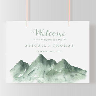 Green Mountain Country Engagement Party Welcome Poster