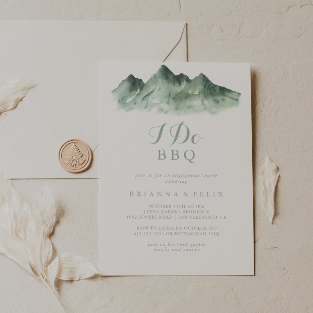 Green Mountain Country I Do BBQ Engagement Party Invitation (Creator Uploaded)