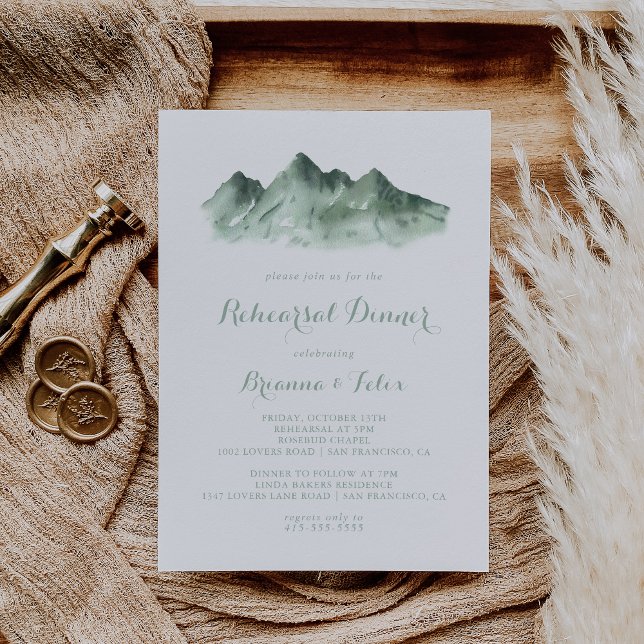 Green Mountain Country Rehearsal Dinner  Invitation (Creator Uploaded)