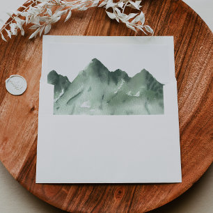 Green Mountain Country Wedding Invitation  Envelope