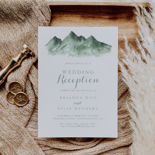 Green Mountain Country Wedding Reception Invitation