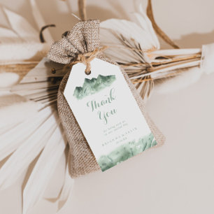 Green Mountain Country Wedding Thank You  Gift Tags