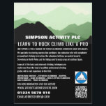 Green Mountain Landscape, Hiking & Climbing Advert Flyer<br><div class="desc">Green Mountain Landscape,  Hiking and Climbing Advertising Flyers By The Business Card Store.</div>