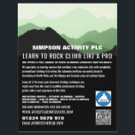Green Mountain Landscape, Hiking & Climbing Advert Flyer<br><div class="desc">Green Mountain Landscape,  Hiking and Climbing Advertising Flyers By The Business Card Store.</div>