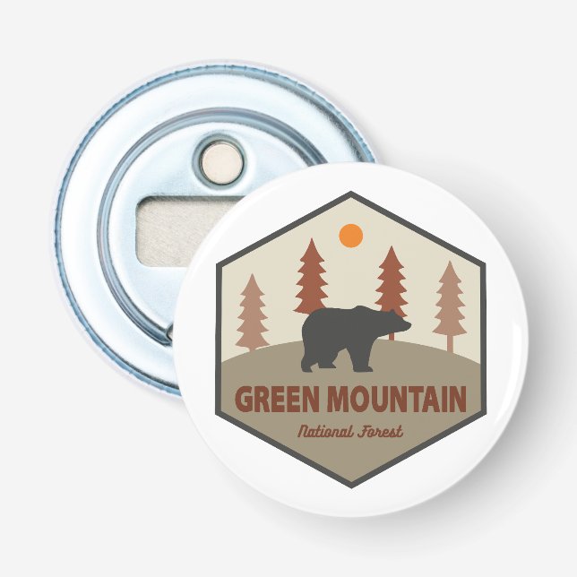 Green Mountain National Forest Bear Bottle Opener (Front)