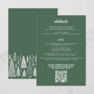 Green Mountain Wedding Enclosure Card