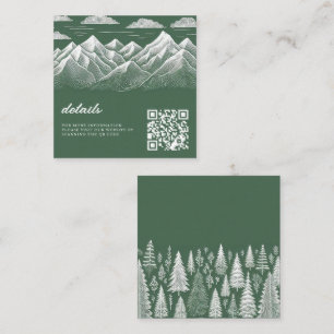Green Mountain Wedding Enclosure Card