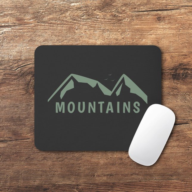 Green Mountains Black Mouse Pad (Green Mountains Black Mouse Pad)