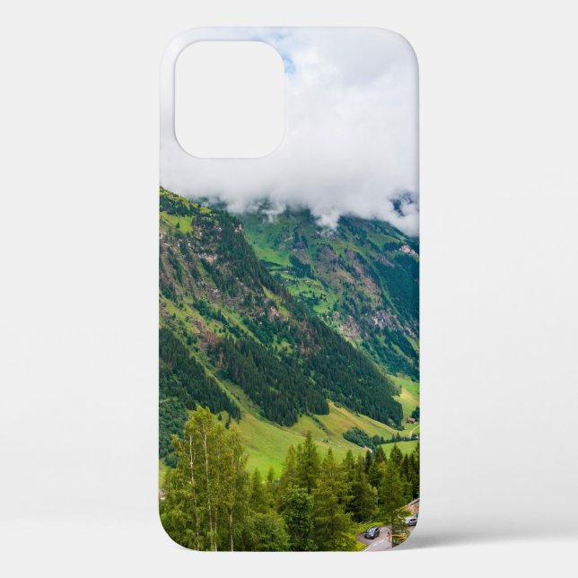 Green mountains covered with forest and green gras Case-Mate iPhone case (Back)