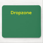 Green Mousepad<br><div class="desc">Green design with yellow text,  "Dropzone"</div>