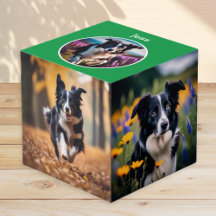 Green Multi Photo Pet Dog Keepsake Personalised