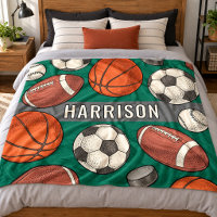 Green Multi Sport Custom Name Monogram