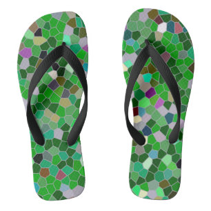 GREEN Multicolored Garden Pattern Jandals