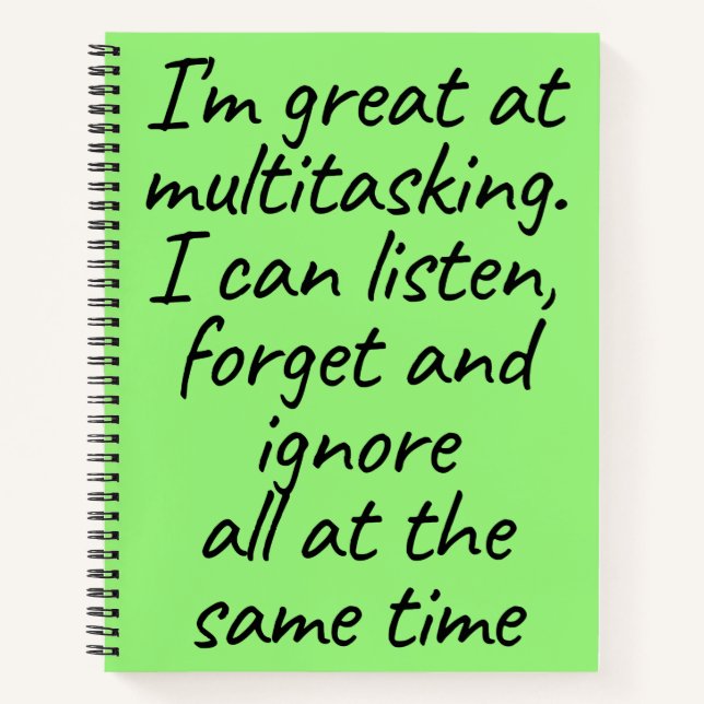 Green Multitasking  Notebook (Front)