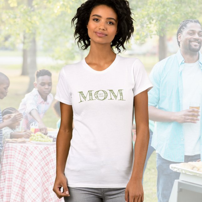 Green Mum Established Customise Year T-Shirt (Creator Uploaded)
