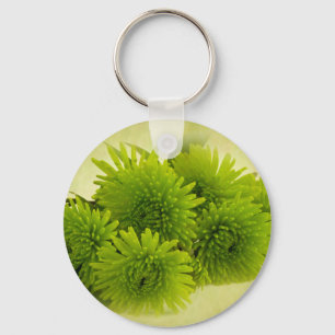 Green Mums Key Ring