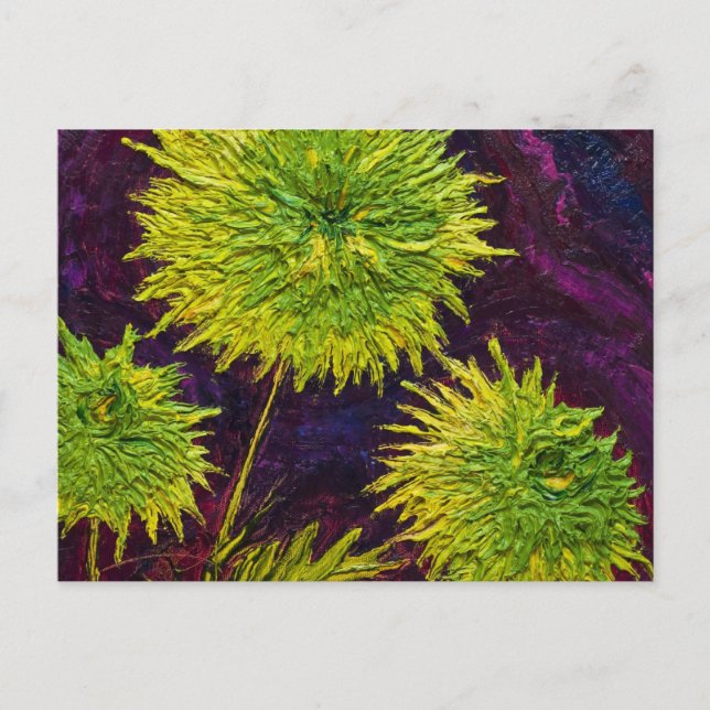 Green Mums Postcard (Front)