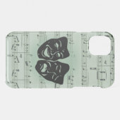 Green Music and Theatre Greek Masks Uncommon iPhone Case (Back (Horizontal))