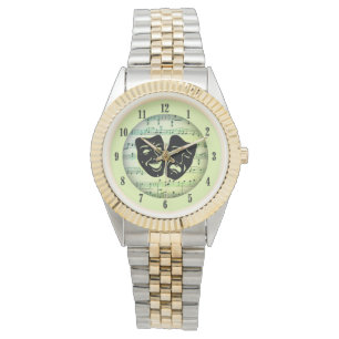 Green Music and Theatre Masks Watch