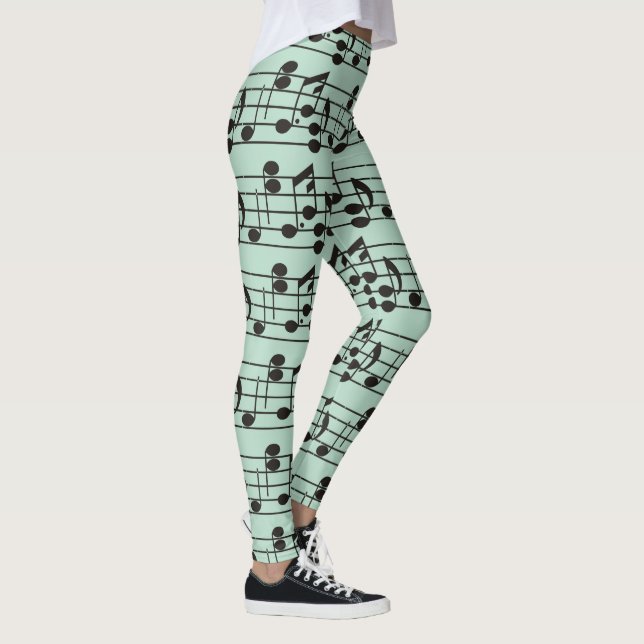 Green music leggings (Right)