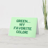 Green My Favourite Colour T-shirts and Gifts