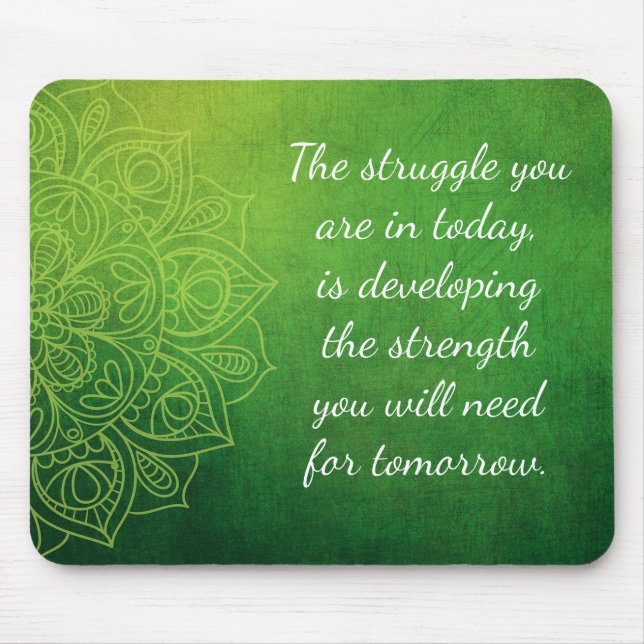 Green Mystical Mandala Inspirational Mouse Pad (Front)