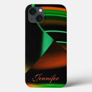 Green N Orange Stripes N Shapes iPad Case *
