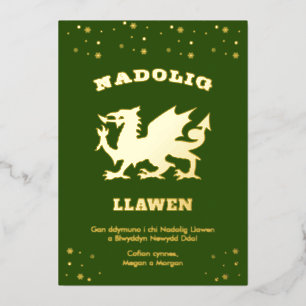 Green Nadolig Llawen Welsh Themed Merry Christmas