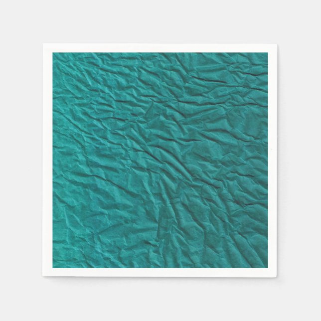 Green Napkin with a Crinkled Design  (Front)