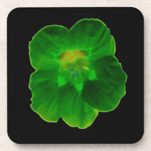Green Nasturtium Cork Coaster