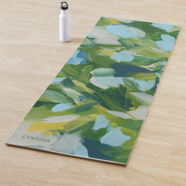 Green Nature Abstract Expressionism  Yoga Mat (In Situ)