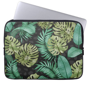 Green nature leaves laptop sleeve