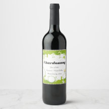 Green Nature personalised wine bottle label