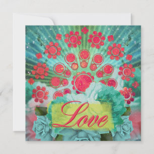 Green Nebula Mandala - Greeting Card