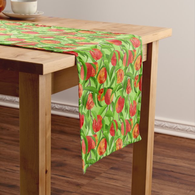 Green Nectarines Short Table Runner (In Situ)
