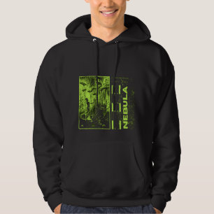Green Neon And Black Hipster Modern Nebula  Hoodie