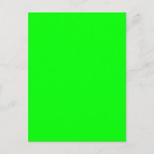 Green Neon Colour Decor You Can Customise Postcard