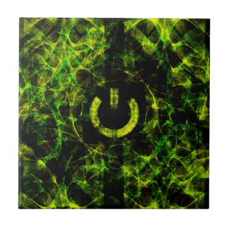Green Neon Fire Tile